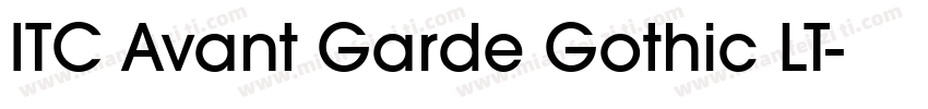 ITC Avant Garde Gothic LT字体转换